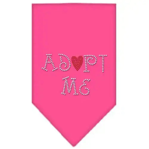 Adopt-Me-Rhinestone-Bandana-Bright-Pink-Small-GreatEagleInc-319333490