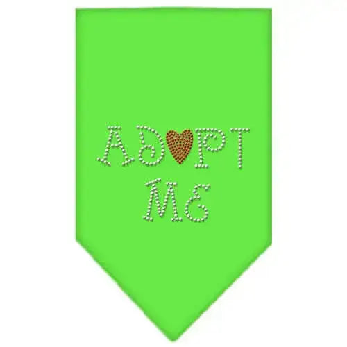 Adopt-Me-Rhinestone-Bandana-Lime-Green-Large-GreatEagleInc-319334377
