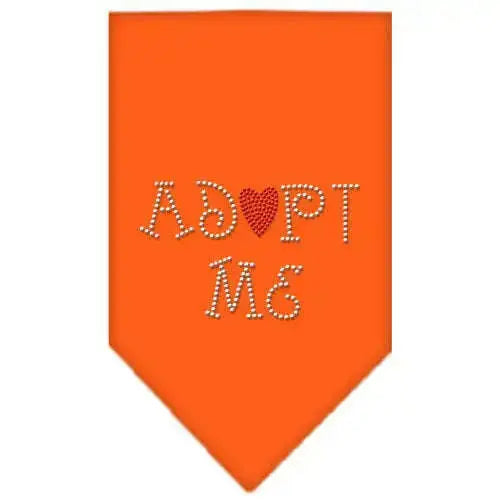 Adopt-Me-Rhinestone-Bandana-Orange-Large-GreatEagleInc-319334040