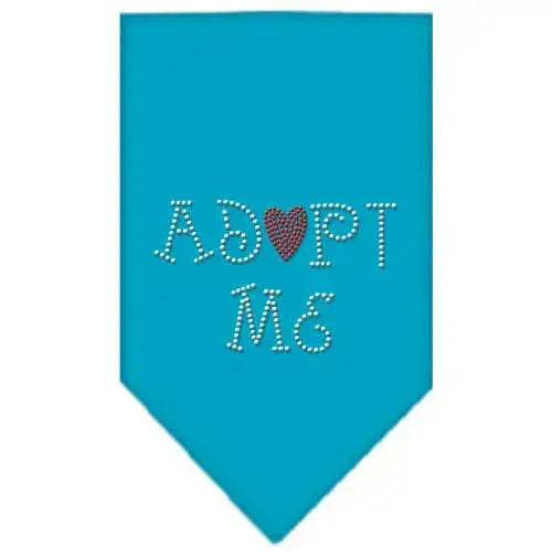 Adopt-Me-Rhinestone-Bandana-Turquoise-Small-GreatEagleInc-319332656