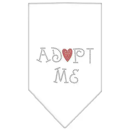 Adopt-Me-Rhinestone-Bandana-White-Small-GreatEagleInc-319332537