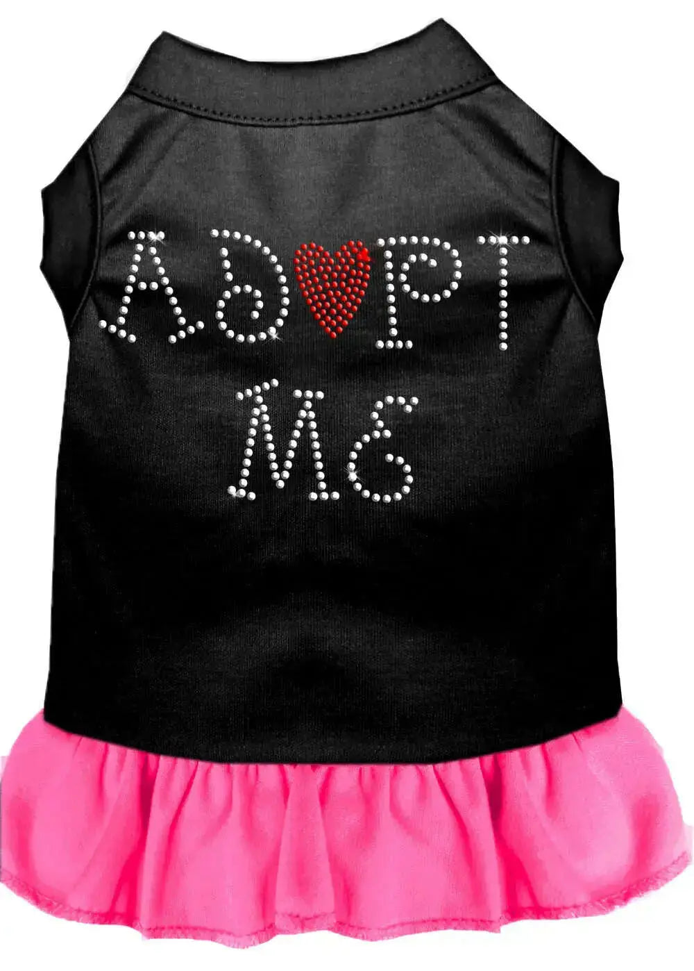 Adopt-Me-Rhinestone-Dress-Black-With-Bright-Pink-Xxl-GreatEagleInc-333621471