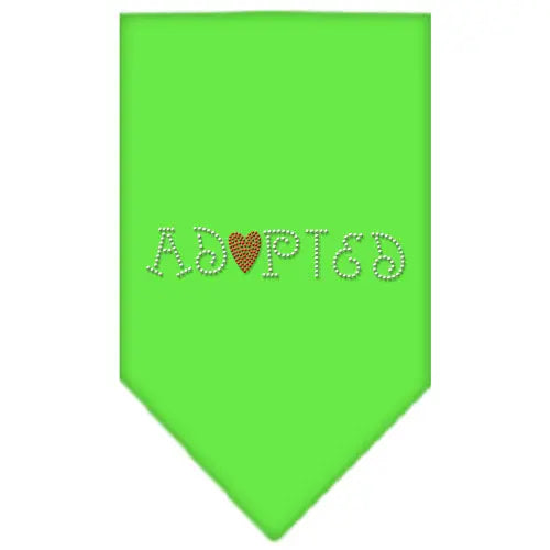 Adopted Rhinestone Bandana Lime Green Small Default Title