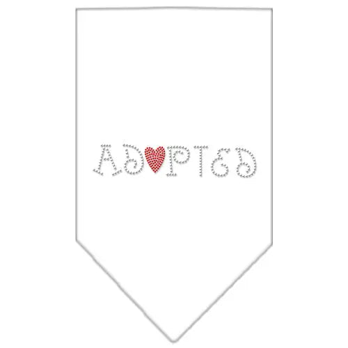 Adopted Rhinestone Bandana White Large Default Title