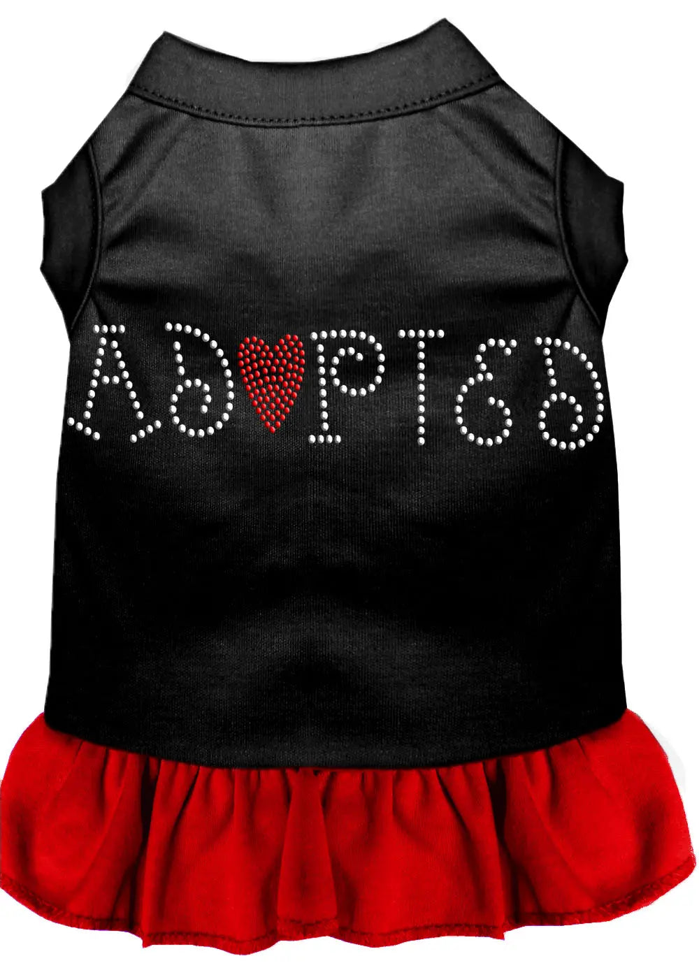 Adopted Rhinestone Dresses Black With Red Xxxl Default Title
