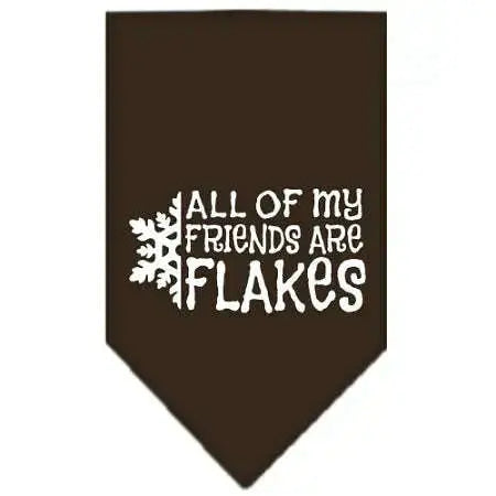 All-My-Friends-Are-Flakes-Screen-Print-Bandana-Cocoa-Large-GreatEagleInc-333947331