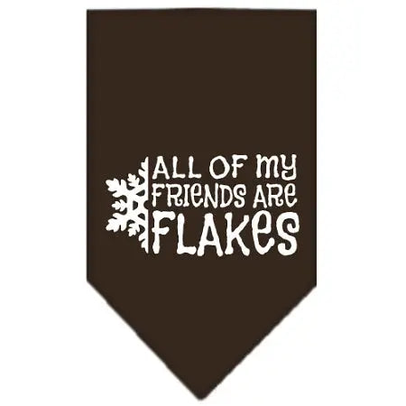 All My Friends Are Flakes Screen Print Bandana Cocoa Large Default Title