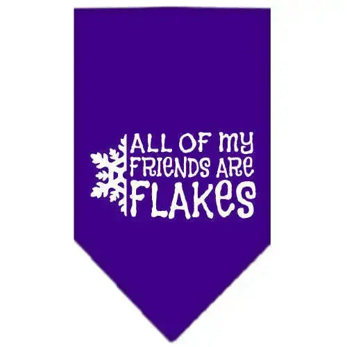 All-My-Friends-Are-Flakes-Screen-Print-Bandana-Purple-Large-GreatEagleInc-333834783