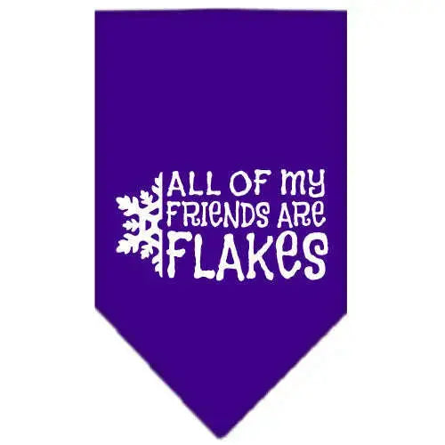 All-My-Friends-Are-Flakes-Screen-Print-Bandana-Purple-Small-GreatEagleInc-333812896