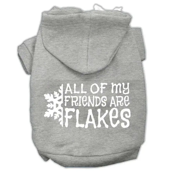 All-My-Friends-Are-Flakes-Screen-Print-Pet-Hoodies-Grey-Size-Xxxl-GreatEagleInc-333963530
