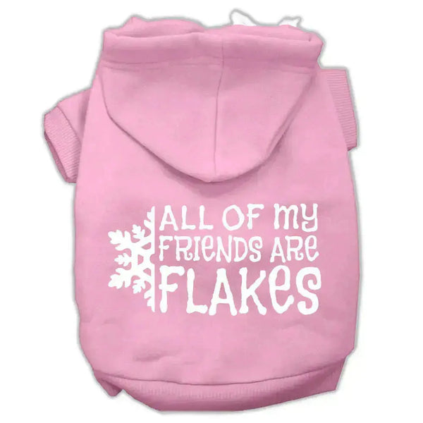 All-My-Friends-Are-Flakes-Screen-Print-Pet-Hoodies-Light-Pink-Size-M-GreatEagleInc-320183330
