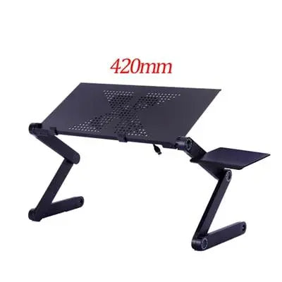 Aluminum Laptop Stand Portable Ergonomic Adjustable Folding Notebook PC Desk with Heat dissipation Fan For Laptop Bed Table - GreatEagleInc