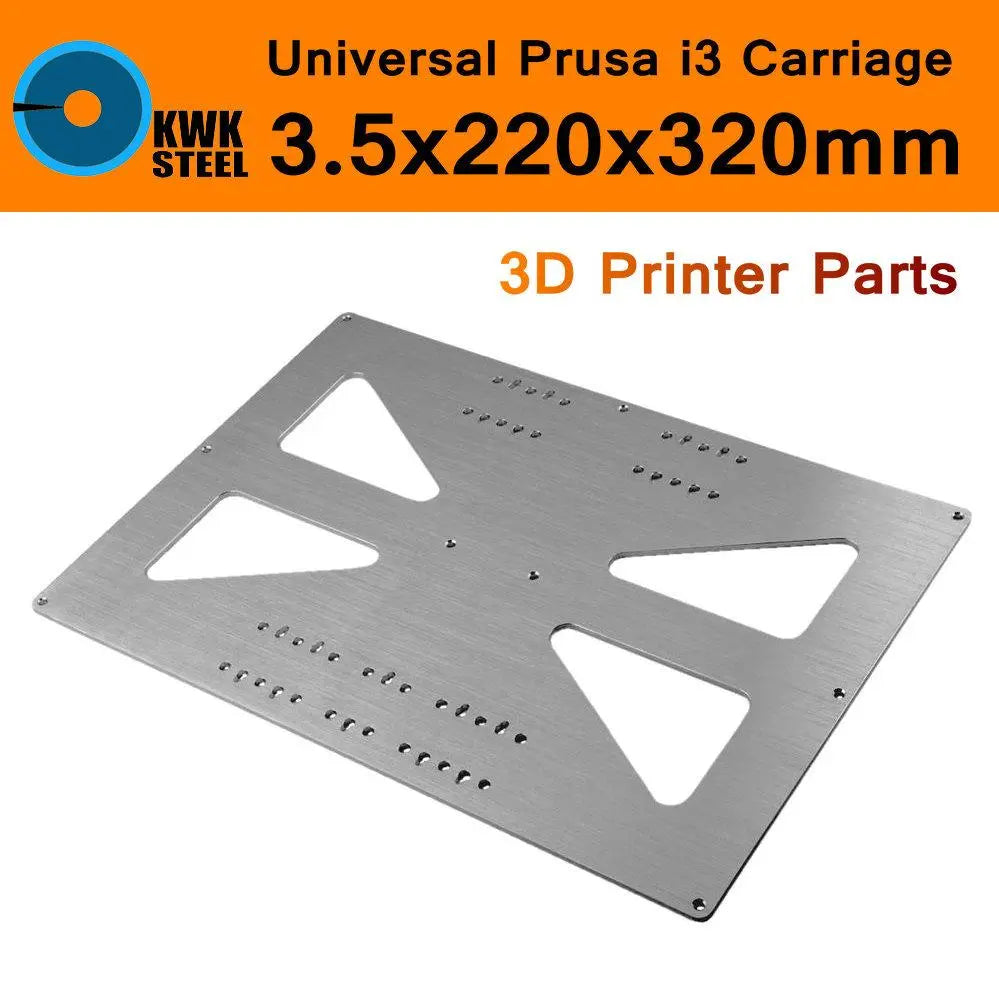 Aluminum Y Carriage Plate 3D Printer Heat Bed Hotbed Ultimaker 2 UM2 3.5x220x320mm AL Anodized Upgrade Plate RepRap Prusa i3 GreatEagleInc