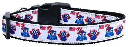 American-Owls-Nylon-Dog-Collar-Sm-GreatEagleInc-318483322