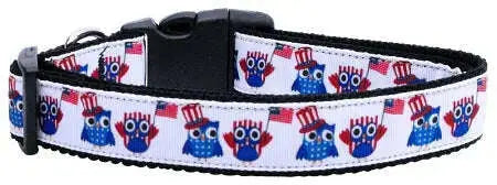 American-Owls-Ribbon-Dog-Collars-Large-GreatEagleInc-318910947