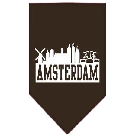 Amsterdam Skyline Screen Print Bandana Cocoa Large Default Title