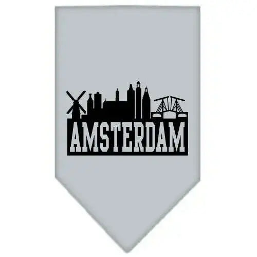 Amsterdam-Skyline-Screen-Print-Bandana-Grey-Large-GreatEagleInc-318499566