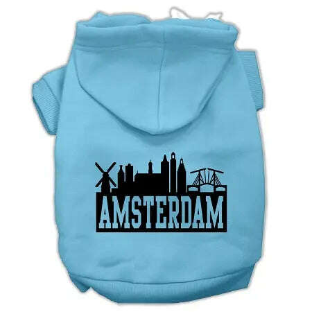 Amsterdam-Skyline-Screen-Print-Pet-Hoodies-Baby-Blue-Size-Xl-GreatEagleInc-319767829