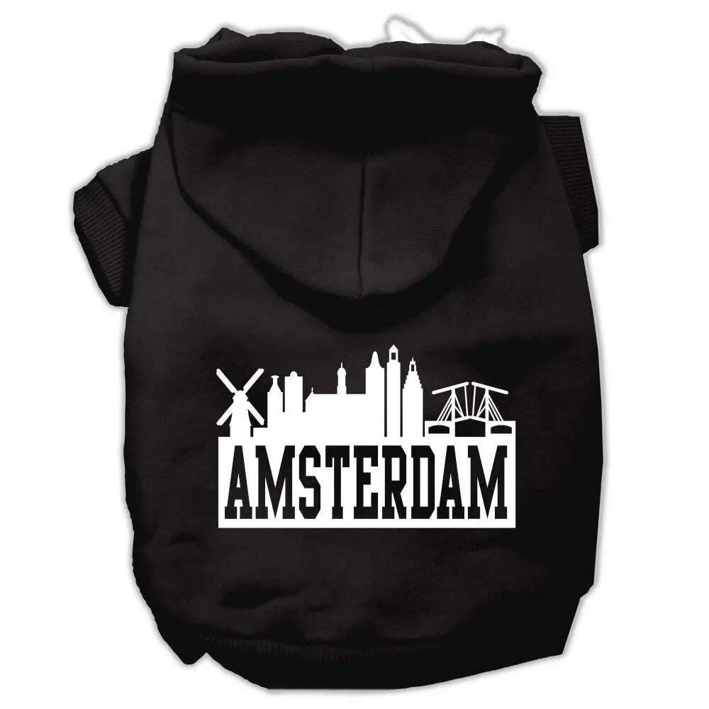 Amsterdam-Skyline-Screen-Print-Pet-Hoodies-Black-Size-Xxxl-GreatEagleInc-319764950
