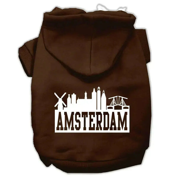 Amsterdam-Skyline-Screen-Print-Pet-Hoodies-Brown-Size-Xs-GreatEagleInc-319766471