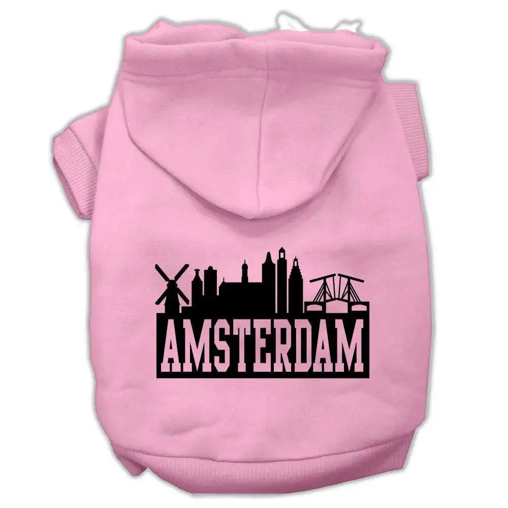 Amsterdam-Skyline-Screen-Print-Pet-Hoodies-Light-Pink-Size-Xs-GreatEagleInc-319766187