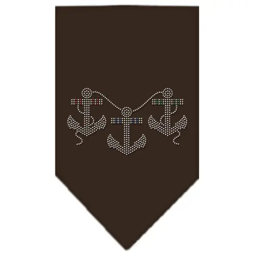 Anchors Rhinestone Bandana Cocoa Small Default Title