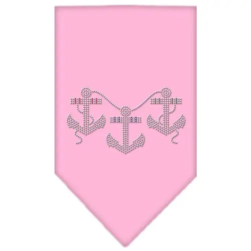 Anchors Rhinestone Bandana Light Pink Small Default Title