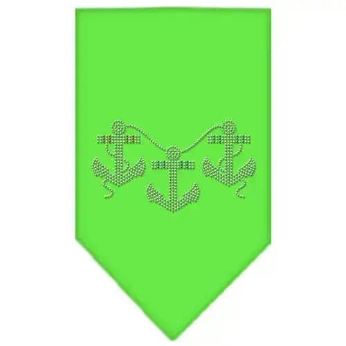 Anchors-Rhinestone-Bandana-Lime-Green-Large-GreatEagleInc-319331979