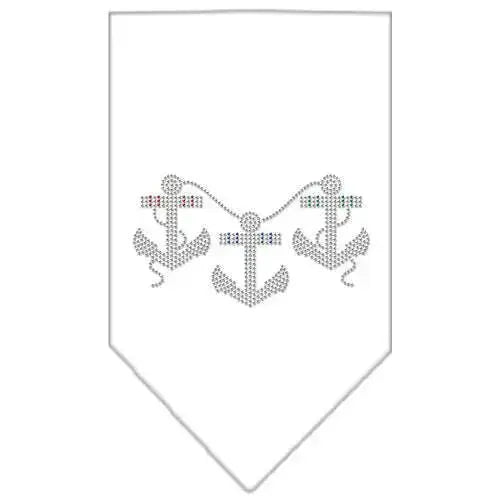 Anchors-Rhinestone-Bandana-White-Small-GreatEagleInc-319329950