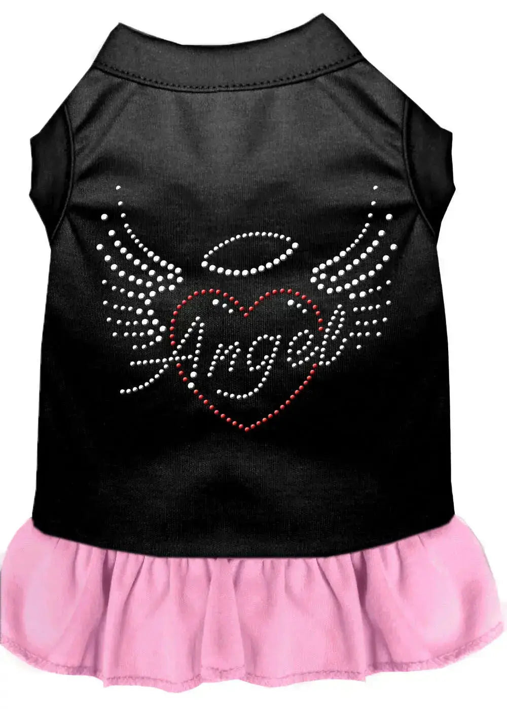 Angel-Heart-Rhinestone-Dress-Black-With-Light-Pink-Xs-GreatEagleInc-320078995