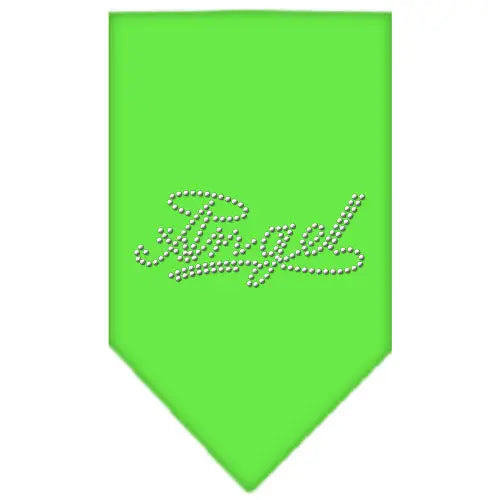 Angel Rhinestone Bandana Lime Green Small Default Title