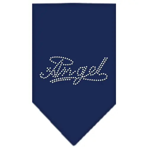 Angel Rhinestone Bandana Navy Blue Small Default Title