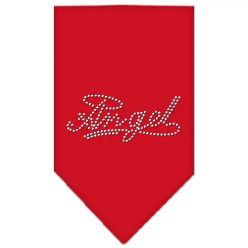 Angel Rhinestone Bandana Red Small Default Title