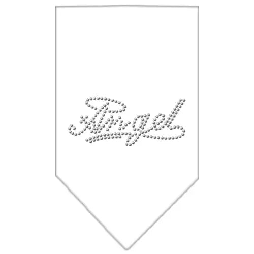 Angel Rhinestone Bandana White Large Default Title