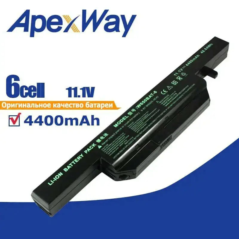 Apexway-11.1V-4400mAh-Laptop-Battery-for-Hasee-K610C-K650D-K570N-K710C-K590C-K750D-series-for-Clevo-W650S-W650BAT-6-batterie-GreatEagleInc-317836794