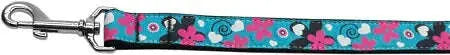 Aqua-Love-Nylon-Ribbon-Dog-Collars-1-Wide-6ft-Leash-GreatEagleInc-318568751