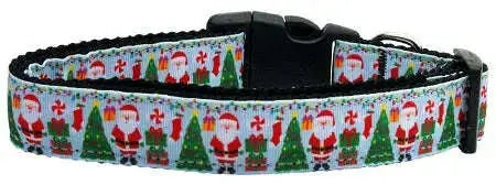 Aqua-Santa-Nylon-Ribbon-Collars-Medium-GreatEagleInc-333889916