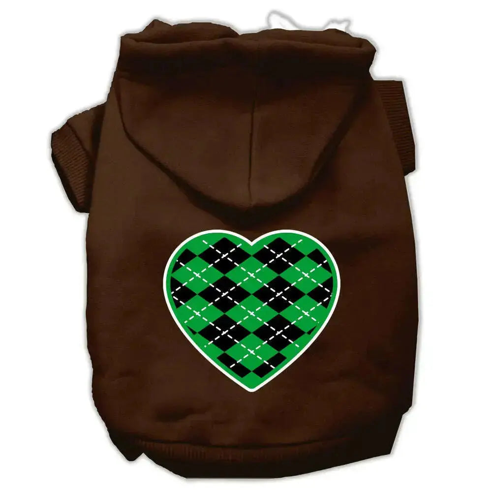 Argyle-Heart-Green-Screen-Print-Pet-Hoodies-Brown-Size-Xs-GreatEagleInc-318706147