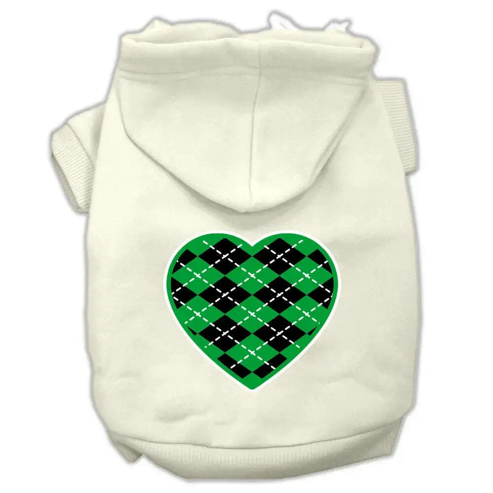 Argyle-Heart-Green-Screen-Print-Pet-Hoodies-Cream-Size-Xxl-GreatEagleInc-319169241