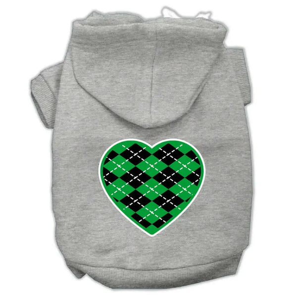 Argyle-Heart-Green-Screen-Print-Pet-Hoodies-Grey-Size-Xs-GreatEagleInc-318706230