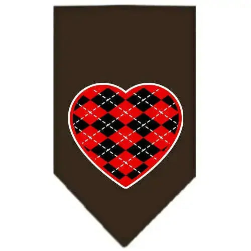 Argyle-Heart-Red-Screen-Print-Bandana-Cocoa-Small-GreatEagleInc-319359897