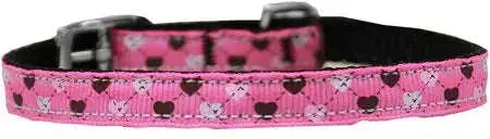 Argyle-Hearts-Nylon-Dog-Collar-With-Classic-Buckle-3-8_-Bright-Pink-Size-16-GreatEagleInc-333686317