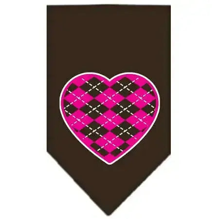 Argyle-Paw-Pink-Screen-Print-Bandana-Cocoa-Large-GreatEagleInc-319362493