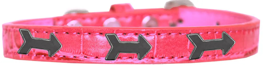 Arrows Widget Croc Dog Collar Bright Pink Size 14 Default Title