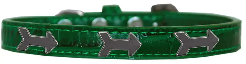 Arrows-Widget-Croc-Dog-Collar-Emerald-Green-Size-20-GreatEagleInc-319186079