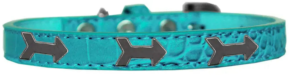 Arrows-Widget-Croc-Dog-Collar-Turquoise-Size-20-GreatEagleInc-318539633
