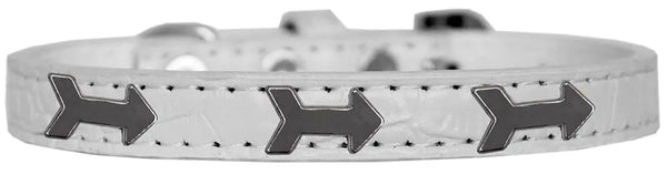 Arrows Widget Croc Dog Collar White Size 10 Default Title