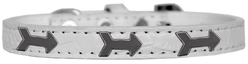 Arrows Widget Croc Dog Collar White Size 16 Default Title