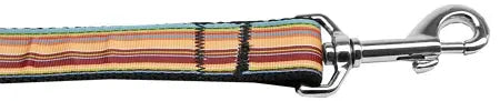 Autumn Stripes Nylon Dog Leash 3/8 Inch Wide 4ft Long Default Title