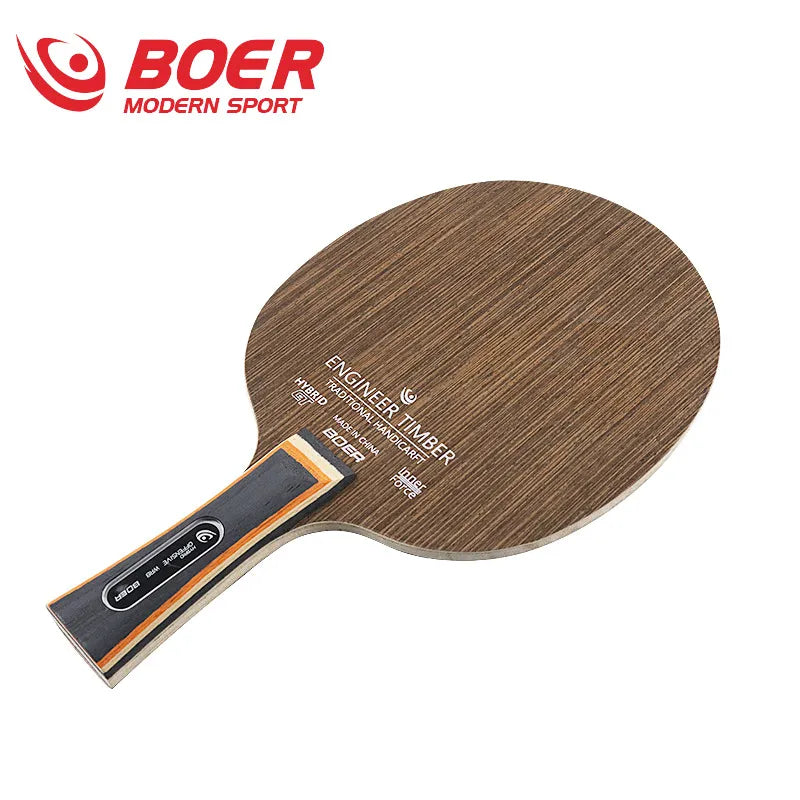 BOER Table Tennis Racket Blade Base 7-Ply Ebony Cassia Siamea Rosewood Material Ping Pong Blade Paddle Bottom Plate Pingpong Bat